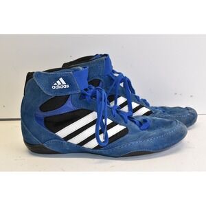 Adidas Pretereo 2.0 Wrestling Shoes Blue Mens 7 G50524 High Top Suede Boxing Gym